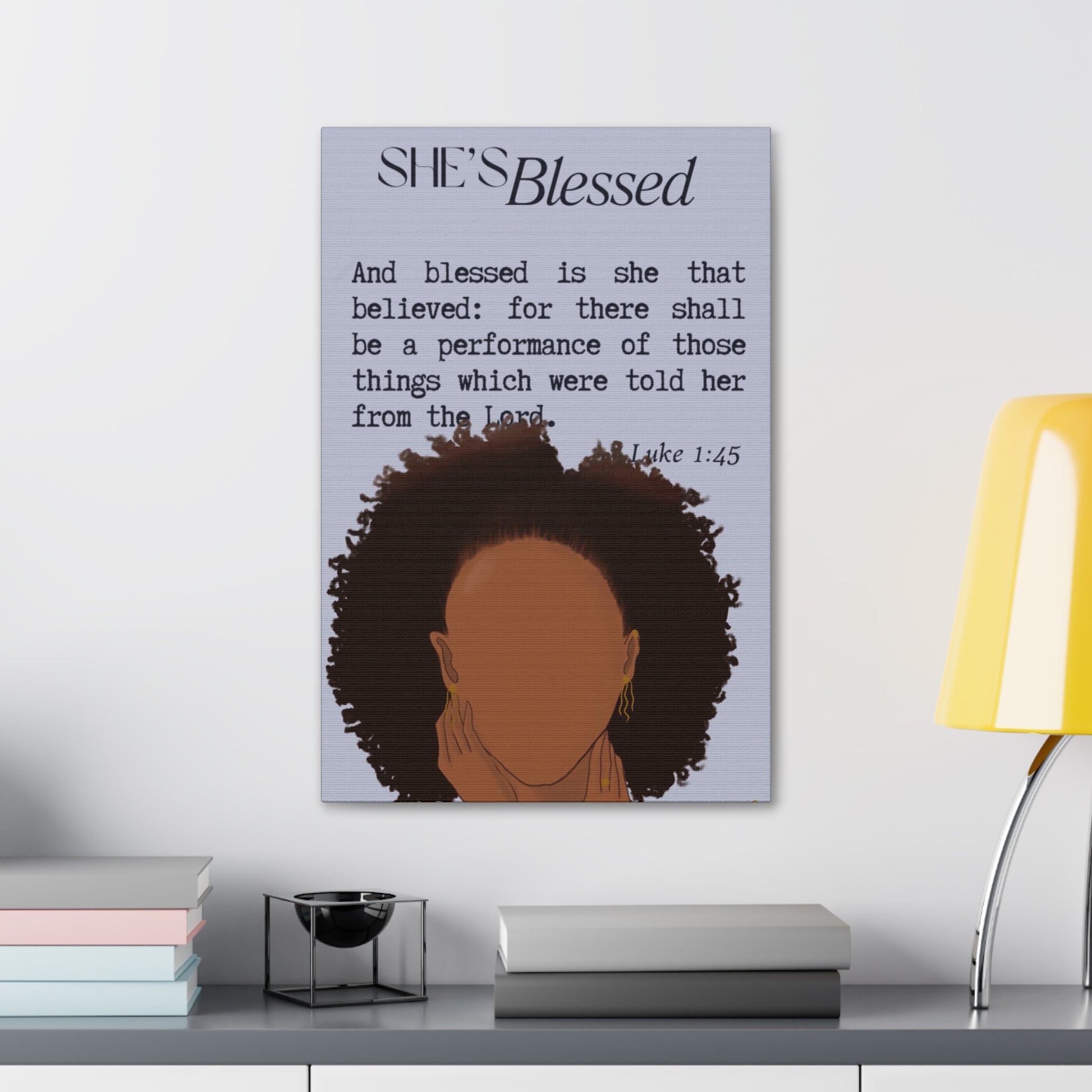 She's Blessed Print on Canvas
