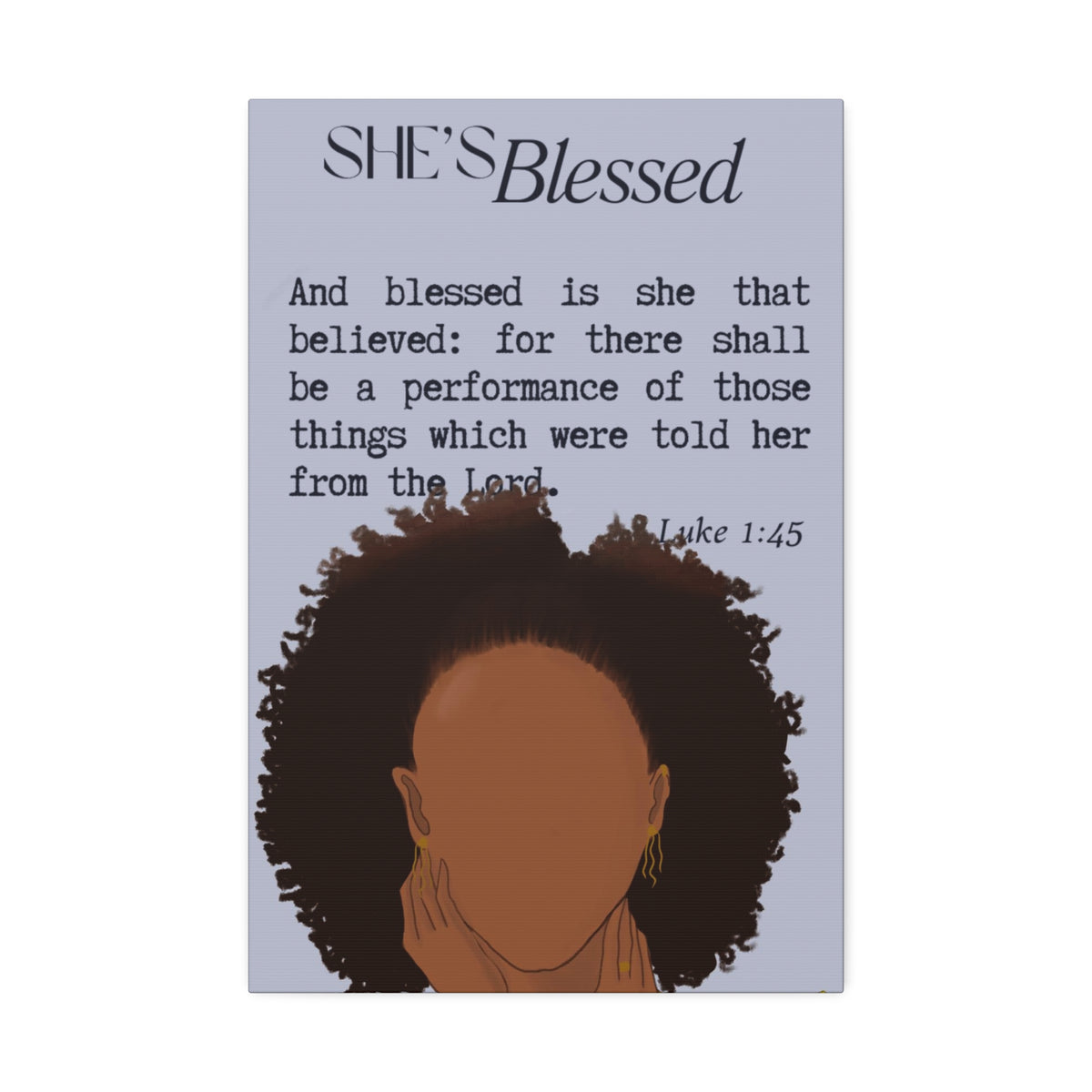 She's Blessed Print on Canvas