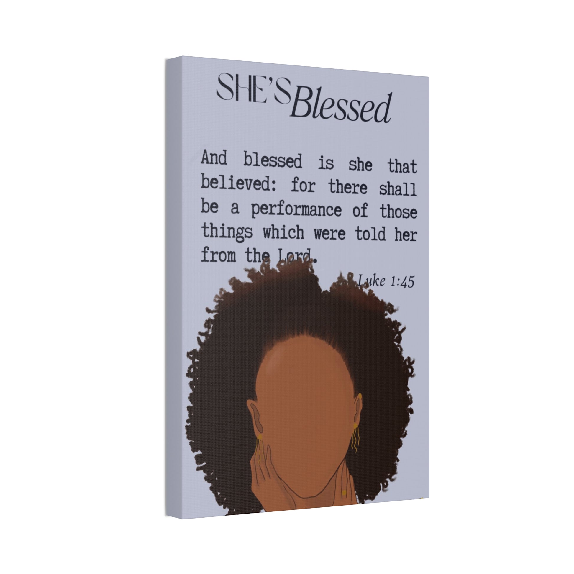 She's Blessed Print on Canvas