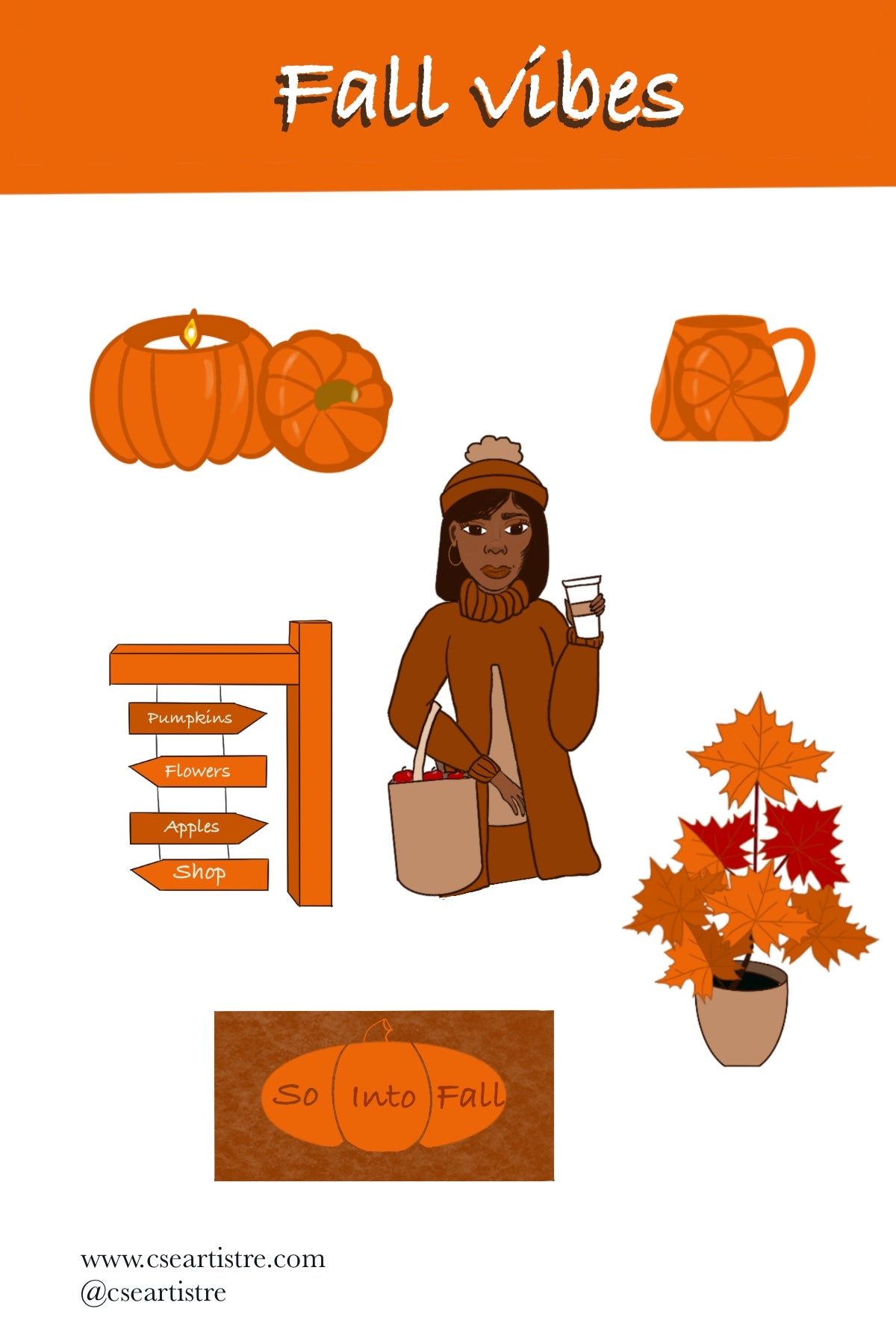 Fall Vibes Sticker sheet