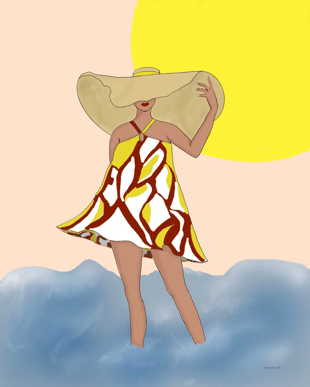 Lady Summer 5 X 7 Art Print