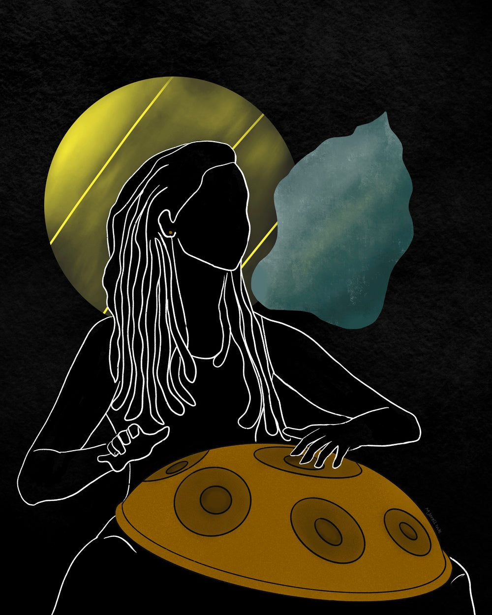 Handpan Drum 8 X 10 Art Print